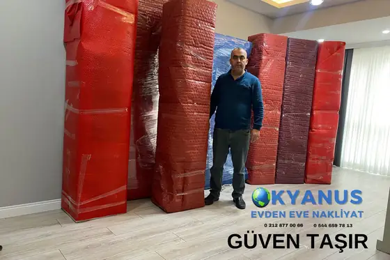 Okyanus Nakliyat ile özenle ambalajlanmış eşyalar